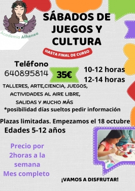 "Sábados de juego y cultura" en Academia Athenea