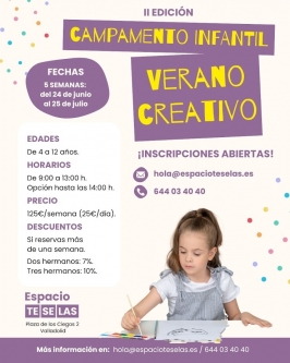 Campamento infantil "Verano Creativo" en Espacio Teselas